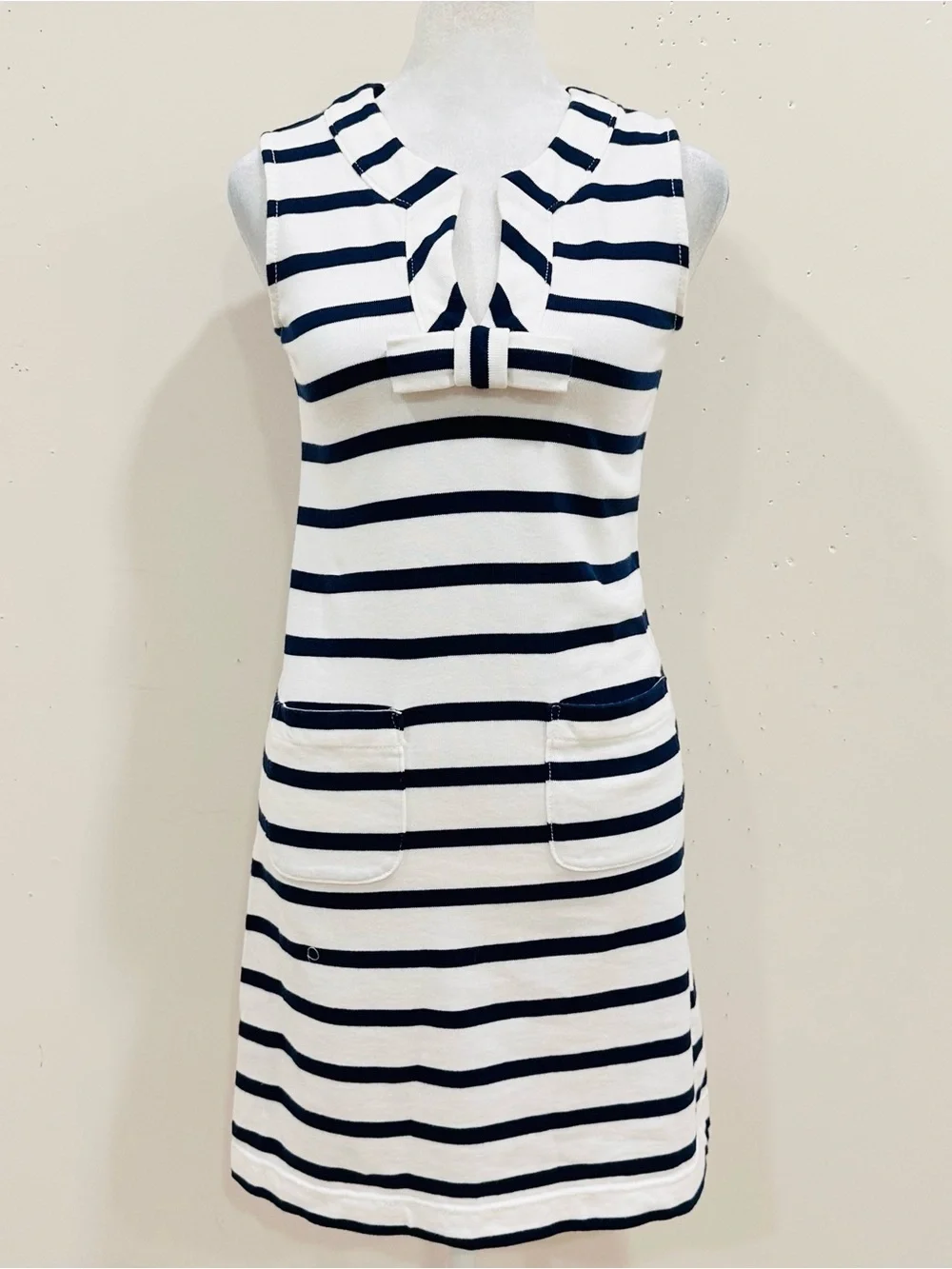 KATE SPADE Womens Tropez Dress Size XXS  Blue White Striped Nautical Beach